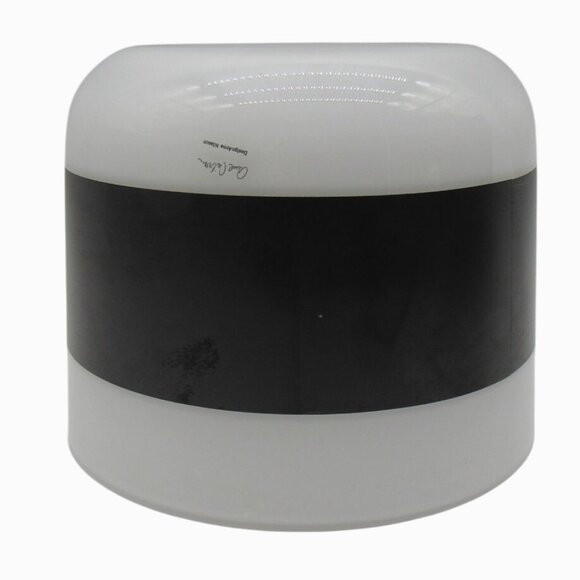 ANNE NILSSON Kosta Boda Glass Bowl Vase White with Black Band Sweden Vintage - Picture 9 of 10